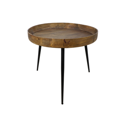 Side table 'Ventura' - 60x60cm - Mango wood/Iron - Natural