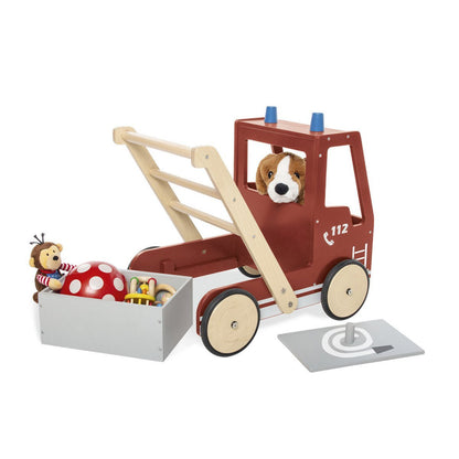 Carriage 'Fire Truck Fred' - Red/Natural