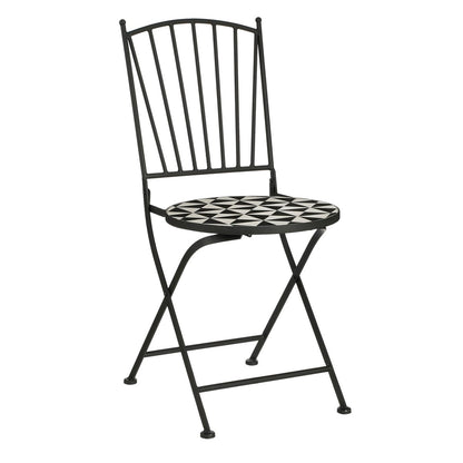 Bistro chair 'Cambria' - W40 x D52 x H88.5 cm - Metal - Black