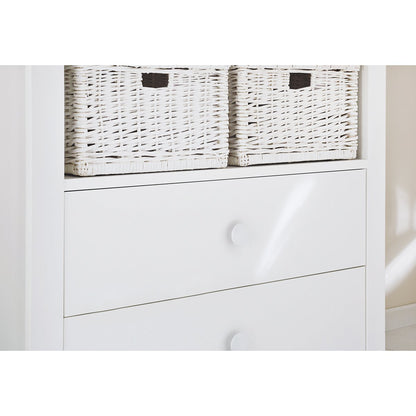 Children's room 'Florentina' - 2 parts: Bed/Extra Wide Chest of Drawers - White