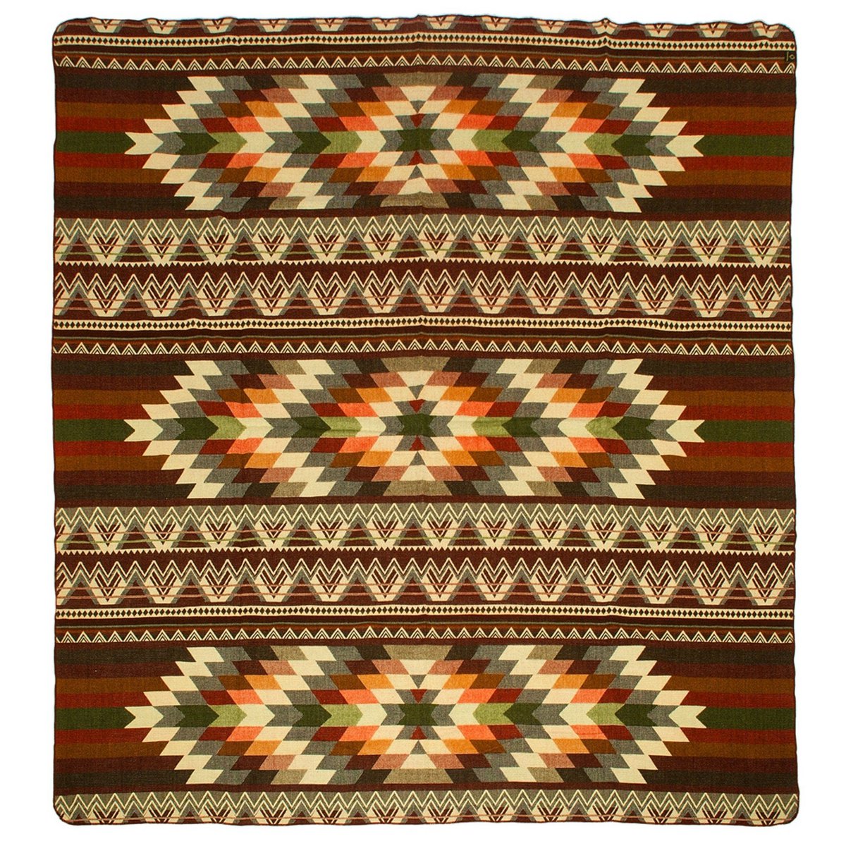 Ecuadorian Alpaca Blanket - Native Blanket - Antisana Green