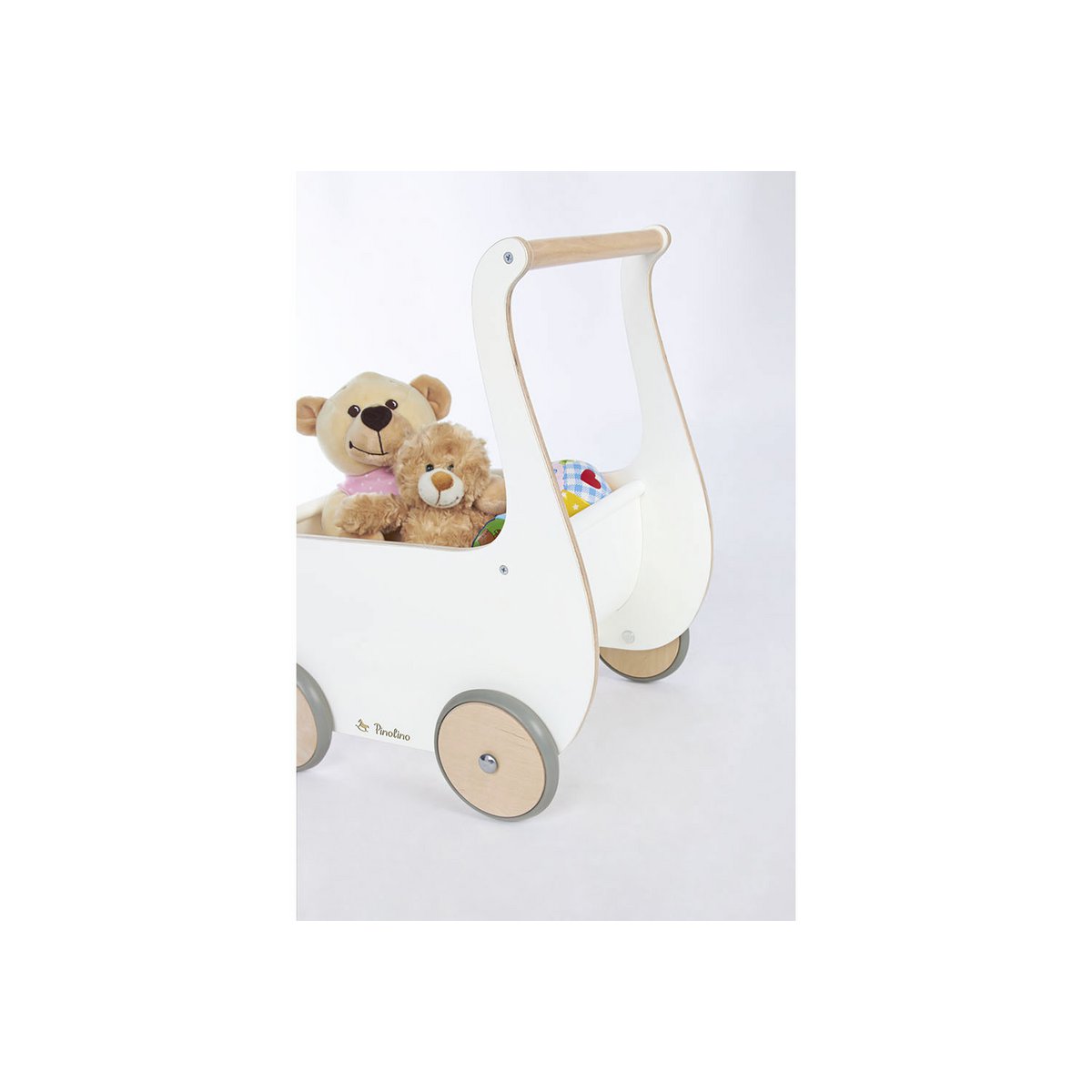 Doll pram 'Mette' - White/Natural