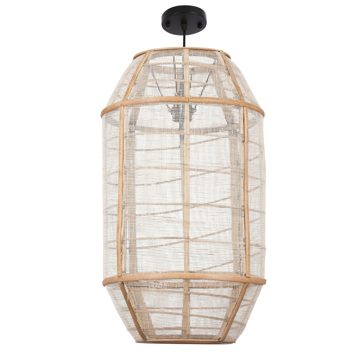 Hanging lamp 'Pella' - H58 x Ø33 cm - Linen - Beige