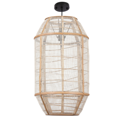 Hanging lamp 'Pella' - H58 x Ø33 cm - Linen - Beige