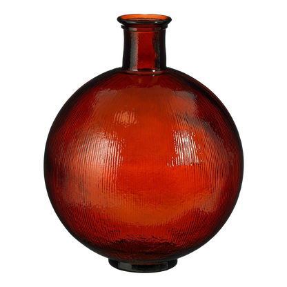 Bottle Vase 'Firenza' - H42 x Ø34 cm - Recycled Glass - Dark Brown