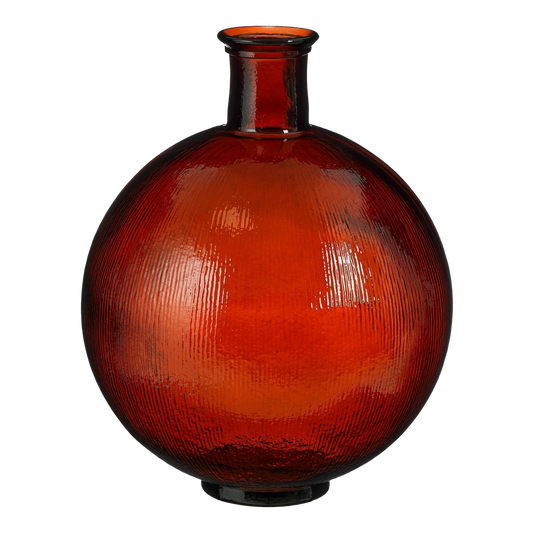 Bottle Vase 'Firenza' - H42 x Ø34 cm - Recycled Glass - Dark Brown