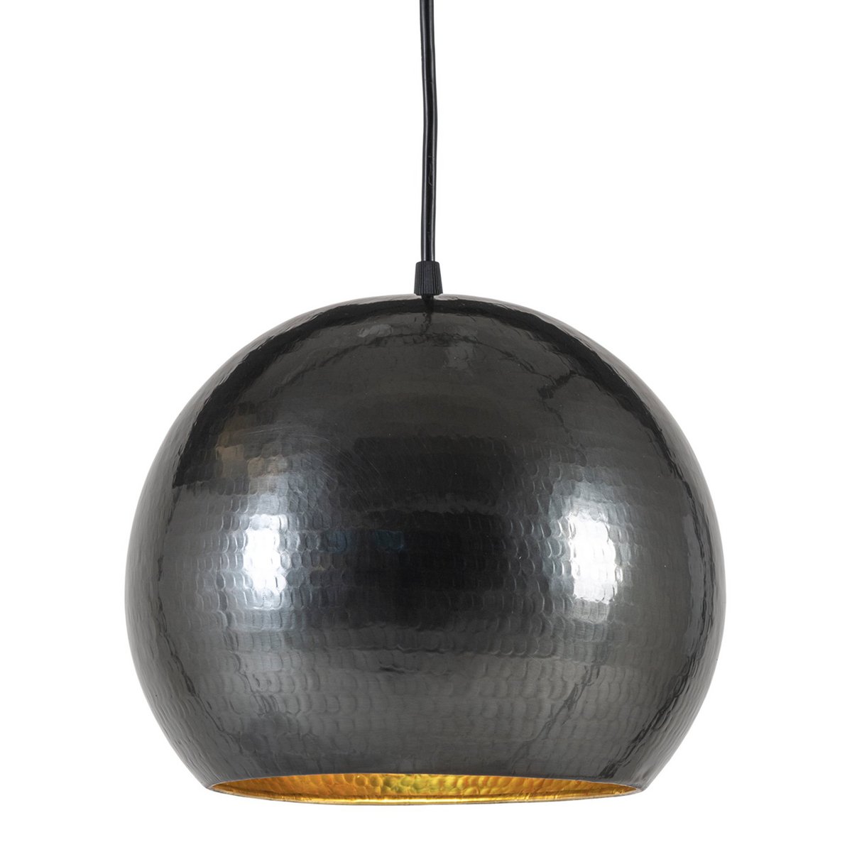 Hanging lamp 'Albi Ball' - Ø25 cm - E27 Fitting - Dark Gray/Copper