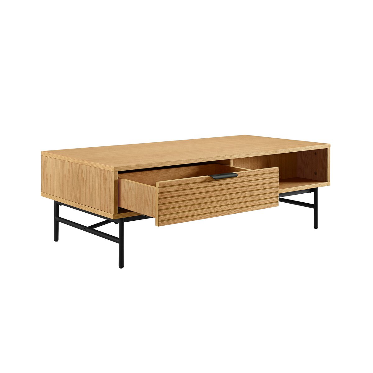 Salontafel - Scandinavisch - Eiken Fineer - Bruin/Zwart