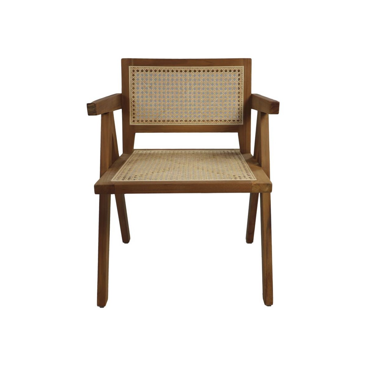 Armchair - 58x60x79cm - Teak/Rattan - Natural