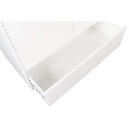 Kleiderschrank – Skandinavisch – 95 x 190 x 50 cm – Weiß/Natur